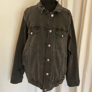 Nordstrom BP. Distressed Denim Jacket w/ Stretch